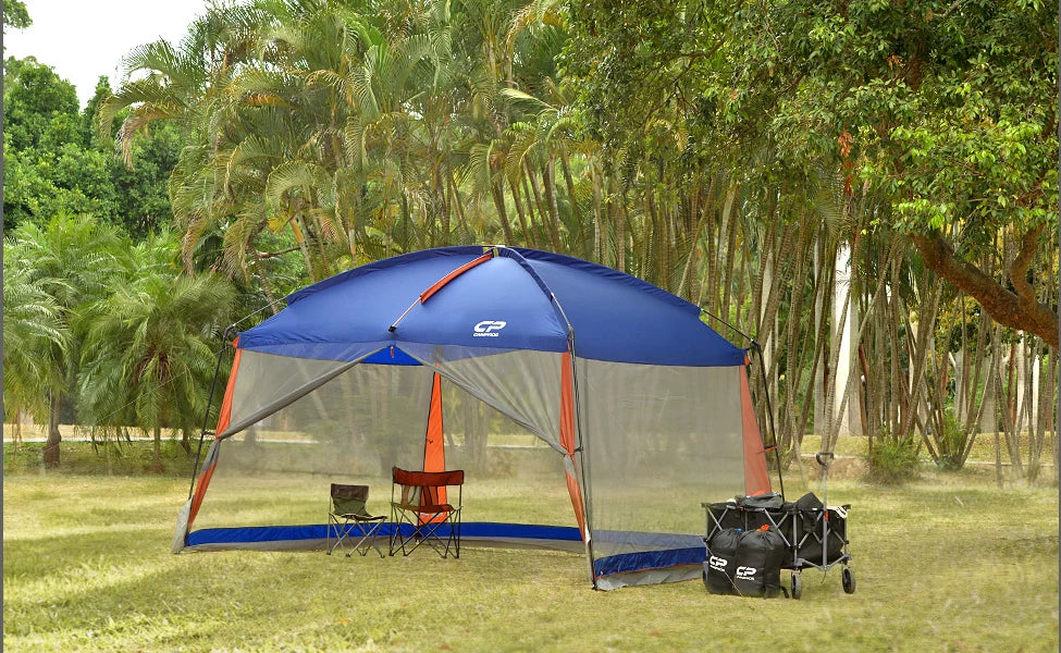 CAMPROS Screen House Canopy Tent, Blue, 12' x 10', 90in Center Height
