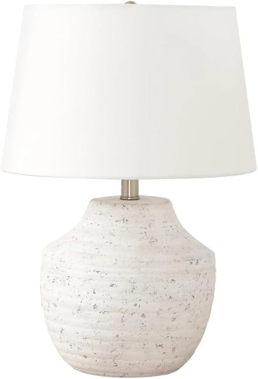 9730 Lighting Table Lamp, Cream Concrete, Ivory/Cream Shade - 20 in