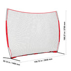 VEVOR Barricade Backstop Net, 12x9 ft Ball Sports Barrier Netting With Carry Bag - SSPDYBQ004