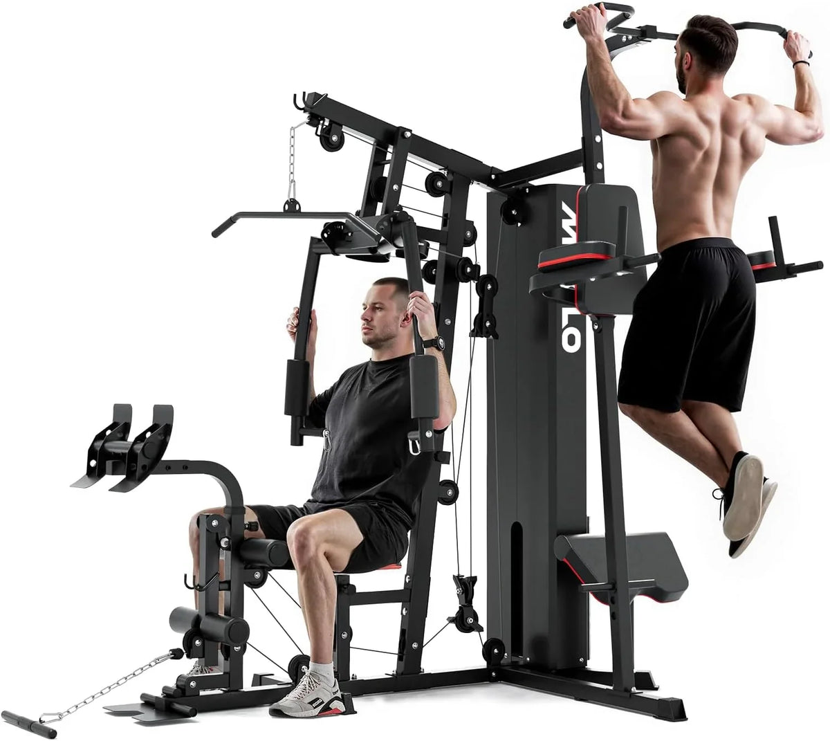 Mikolo Multifunctional Home Gym Workout Station With 150LBS Weight Stack