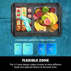 Simzlife Portable Car Refrigerator/Freezer, 19 QT (18 L), 12/24V DC and 110-240V AC, Black