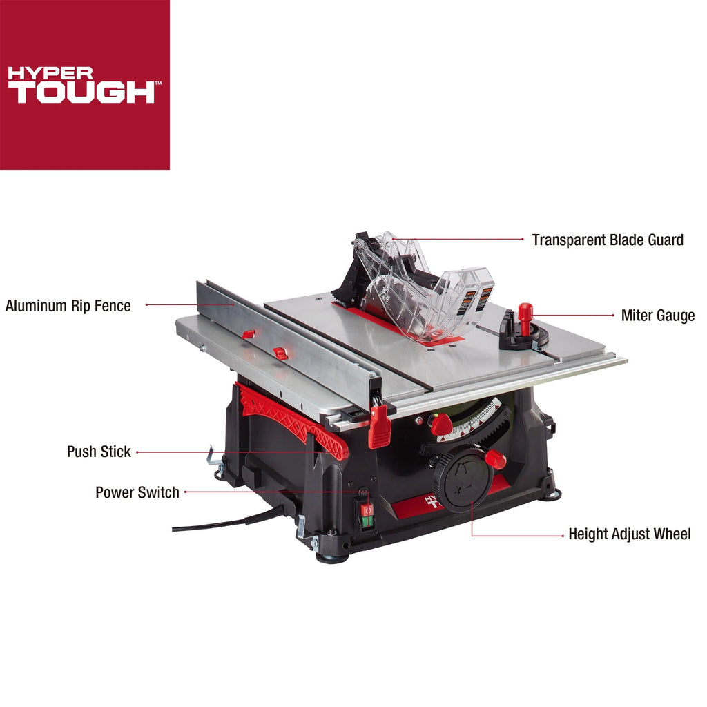 Hyper Tough 10-Inch 15Amp Table Saw - TS1001
