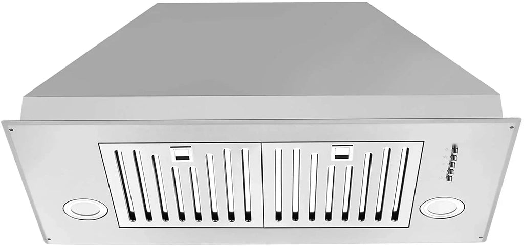 Range Hood 30 inch Built-In Insert Vent Hood, 600 CFM, Stainless Steel