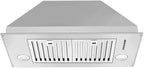 Range Hood 30 inch Built-In Insert Vent Hood, 600 CFM, Stainless Steel