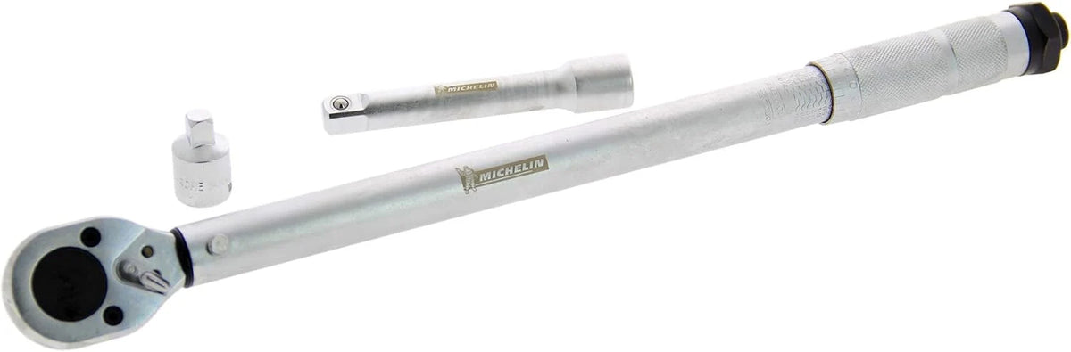 MICHELIN Cric Hydraulique Rouleur 1,8T Et Cle Dynamometrique 1/2 in En Coffret Avec Barre D'extension Et Adaptateur