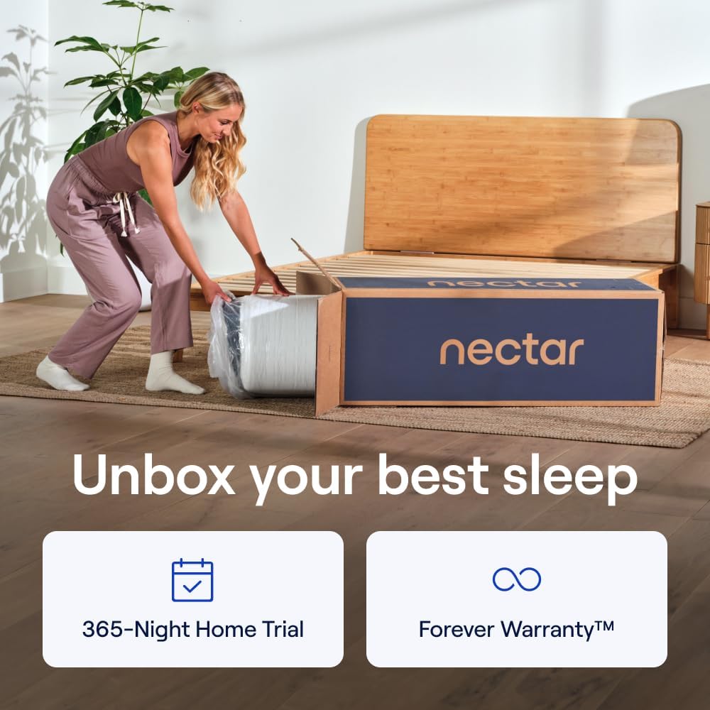 Nectar King Mattress, 13 in, Medium Firm, Contouring Memory Foam - Premier