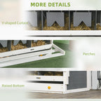 PawHut Chicken Nesting Boxes With 2 Egg Collection Trays, 8 Compartments