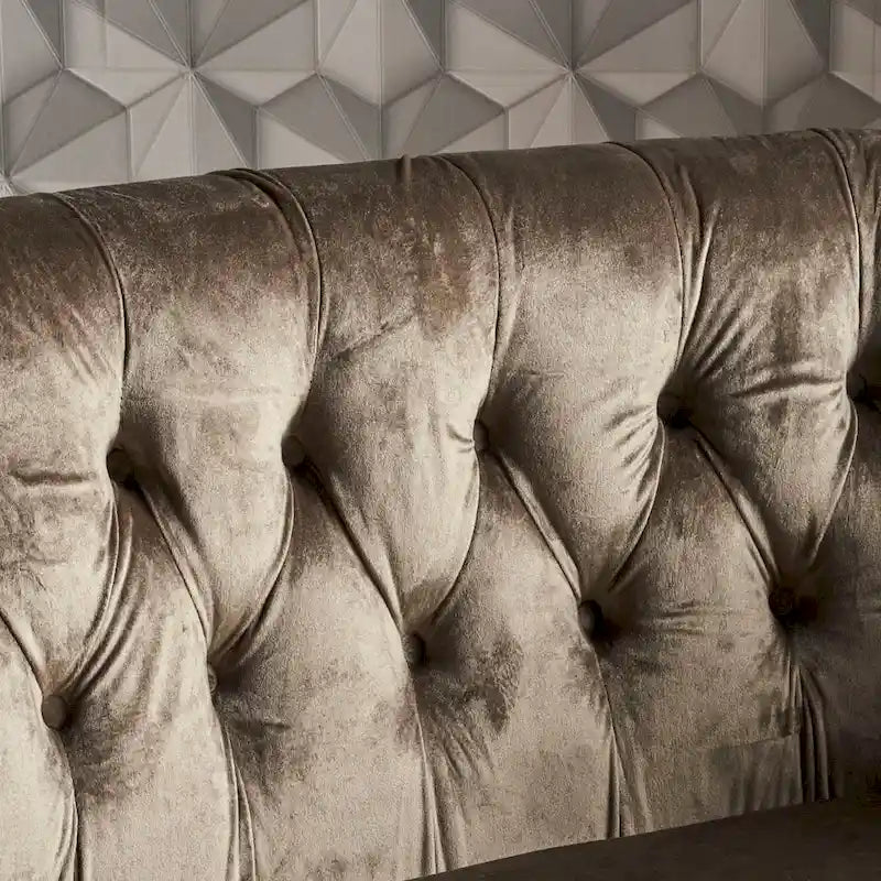 Christopher Knight Home Velvet Tufted Scroll Arm Loveseat, 30.75 x 51.5 x 30.5 Inches - Milani
