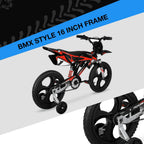 Hyper Bicycles 16 Inch Kids Motobike With Mag Wheels, Training Wheels, Black/Red