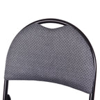 Costway Folding Chairs With Fabric Upholstered Padded Seats And Metal Frame - Set Of 6