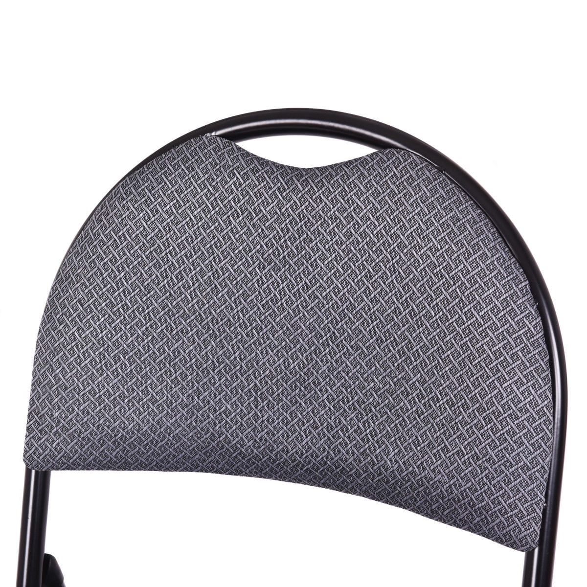 Costway Folding Chairs With Fabric Upholstered Padded Seats And Metal Frame - Set Of 6