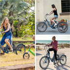 Mooncool Adult 3-Wheel Electric Tricycle, 24in 26in, 350W 36V, 7 Speeds