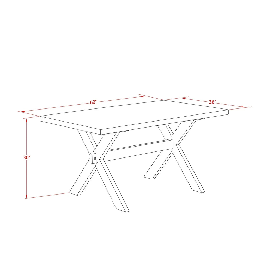 HomeStock 5-Piece Dinette Set With 4 Upholstered Parson Chairs And Dining Table - Brown
