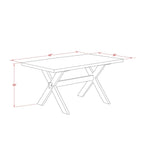 HomeStock 5-Piece Dinette Set With 4 Upholstered Parson Chairs And Dining Table - Brown