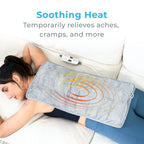 Pure Enrichment 3-in-1 Heating Pad, 12 in x 24 in, Steel Gray - WeightedWarmth