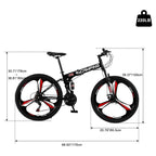 Zimtown Folding Mountain Bike, 26 inch Shimano 21 Speed MTB