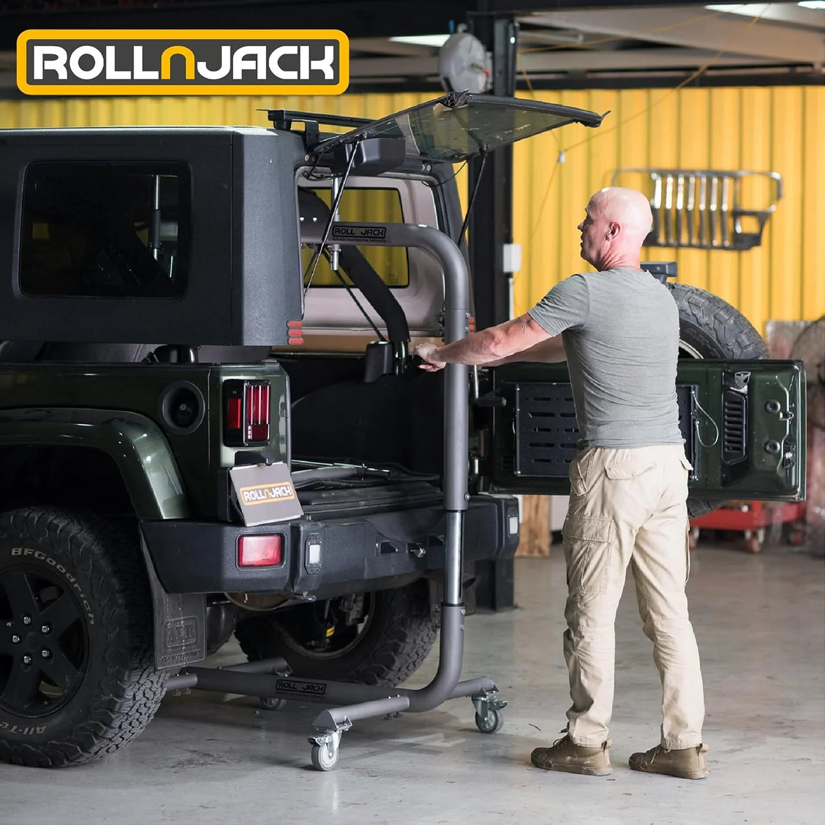 RollnJack Hardtop Remover Lift For Jeep Wrangler - One-Person System