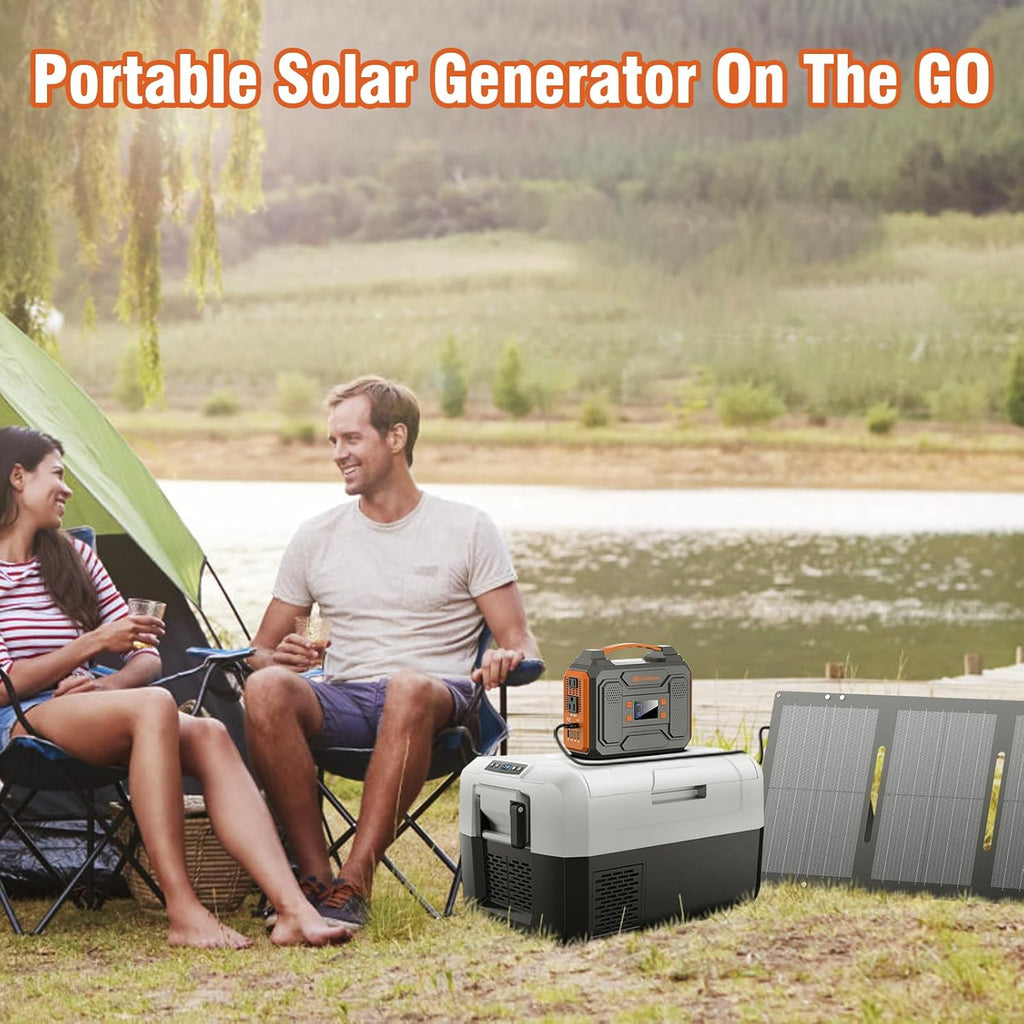 ZeroKor Portable Solar Generator Bundle 300W 280Wh With 60W Solar Panel And 65W Power Bank