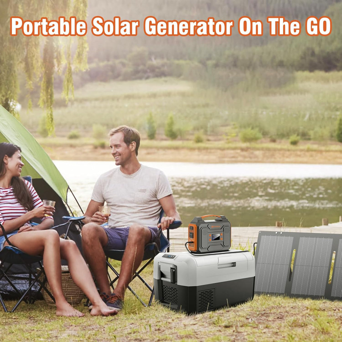 ZeroKor Portable Solar Generator Bundle 300W 280Wh With 60W Solar Panel And 65W Power Bank