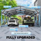 MUCHANT Heavy-Duty Carport, 12' x 20', Galvanized Steel Roof
