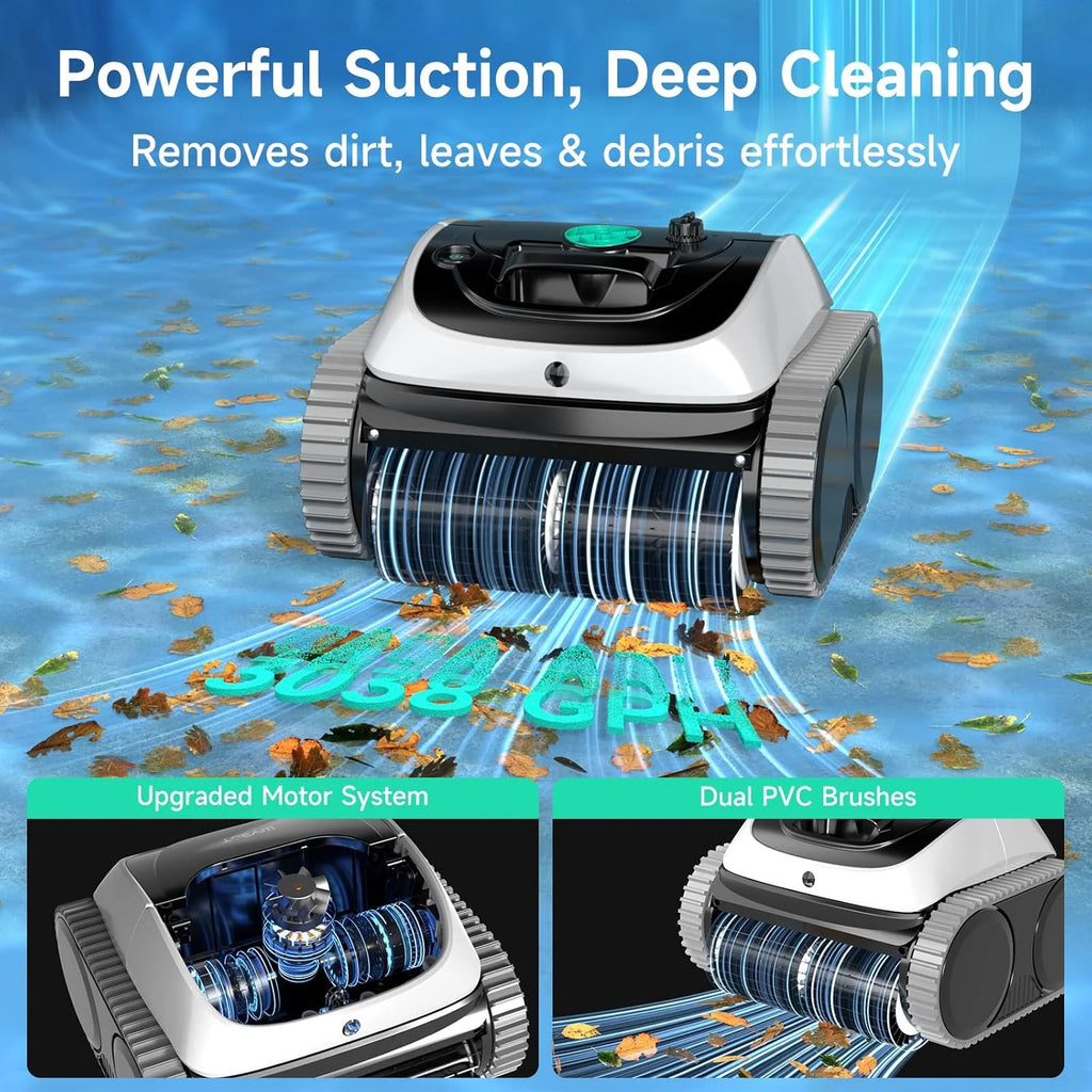 WYBOT Cordless Robotic Pool Vacuum, 150 Mins Runtime, For Inground Pools Up To 1,614 Sq.ft - C1