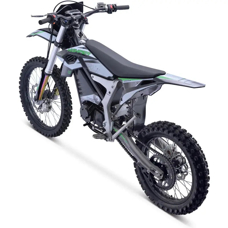 MotoTec Electric Dirt Bike 72V 12,000W White - Venom