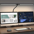 Pzloz LED Desk Lamp - Foldable Swing Arm, Adjustable Double Lamp Heads