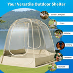 TABU Pop Up Bubble Sports Tent, Clear, 10 x 10 ft, 6-7 People