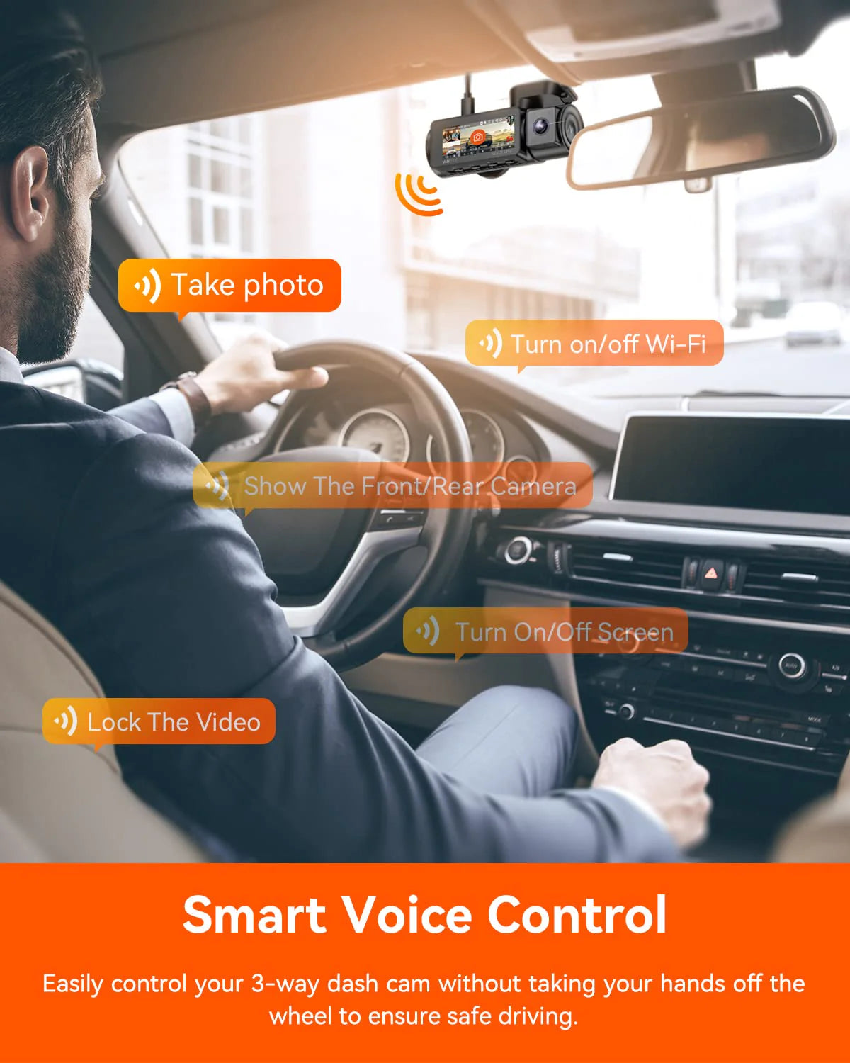 Vantrue 3-Channel 4K WiFi Dash Cam - N4 Pro