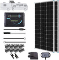 Renogy 200 Watts 12 Volts Monocrystalline RV Solar Panel Kit With Adventurer 30A LCD PWM Charge Controller - rv200wadv-30a