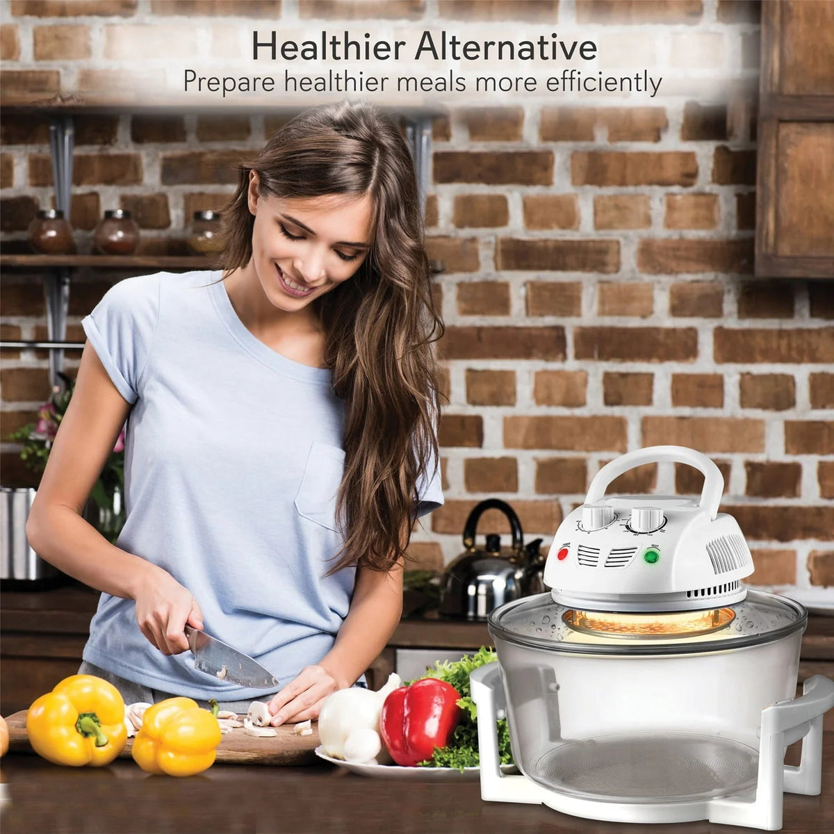 Nutrichef Halogen Oven Air Fryer Infrared Convection Cooker