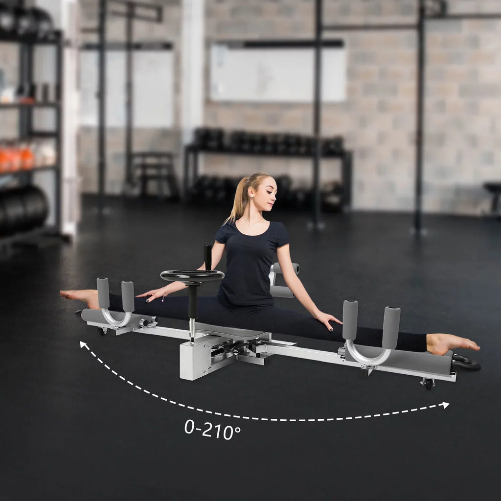 Leg Stretcher Training Machine, Steel, Gray, 330 lbs Capacity