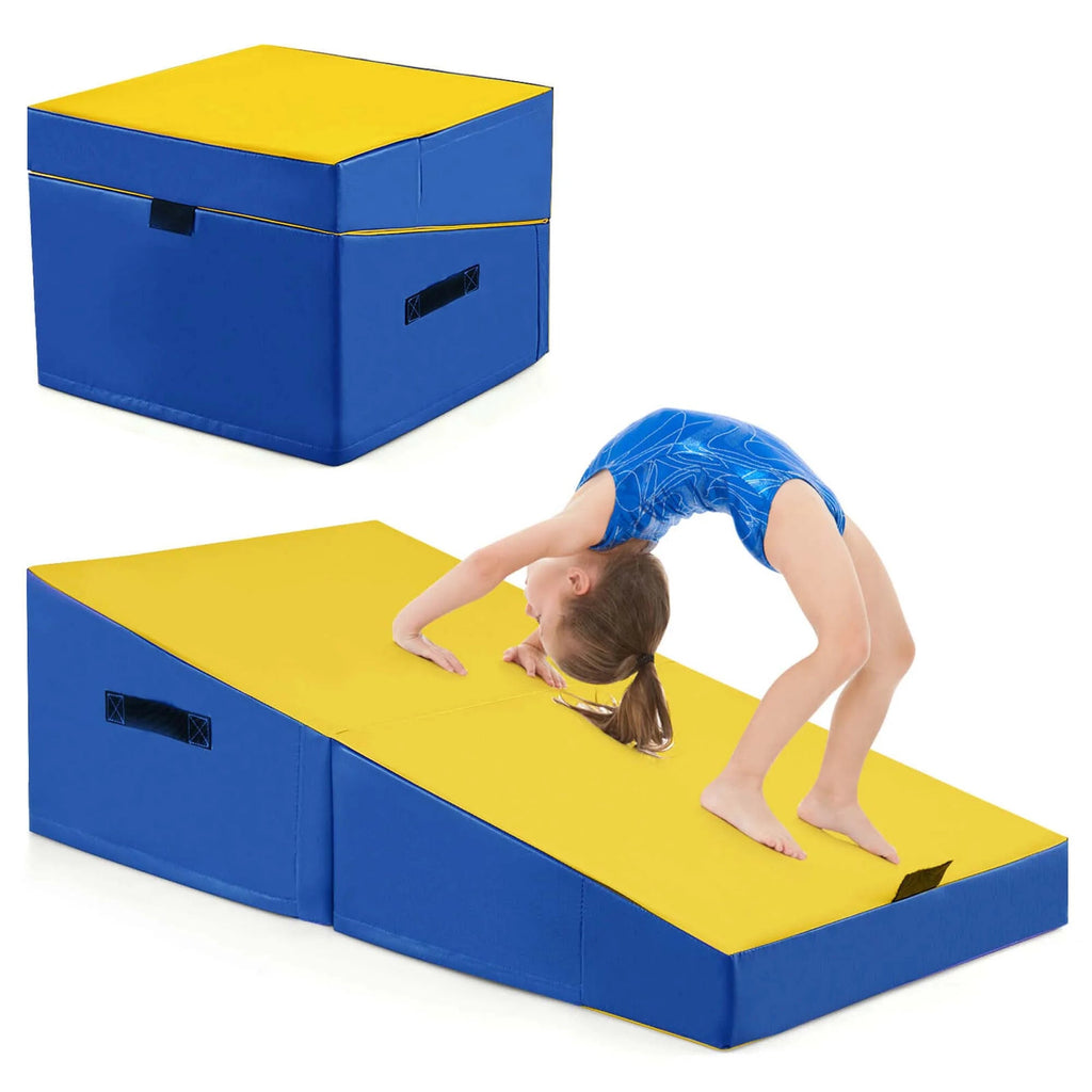 Costway Folding Gymnastics Incline Mat, 48 x 24 x 14 in