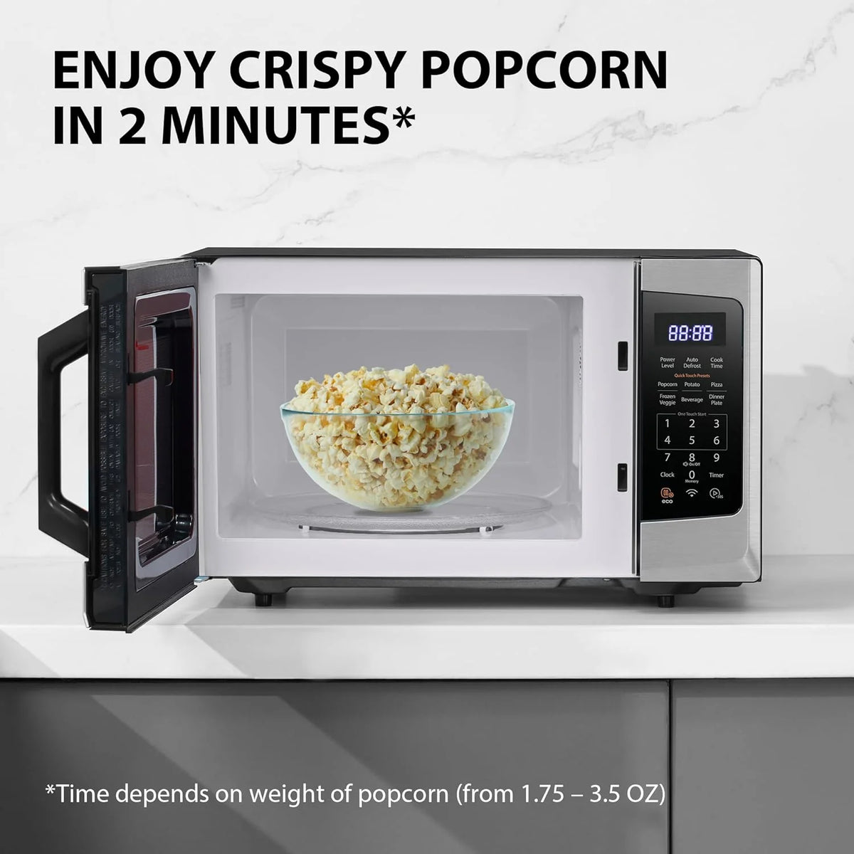 TOSHIBA 4-in-1 Countertop Microwave Oven, 1.5 Cu Ft, 1000W, Silver - ML-EC42P(SS)