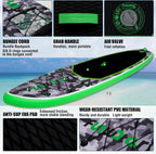 FunWater Inflatable Stand Up Paddle Board, 11 ft x 32 in x 6 in - SUP Paddle Accessories