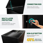 Gaonala Steel Package Delivery Box 19.6x14.4x44.9in Lockable Weather-Resistant Black