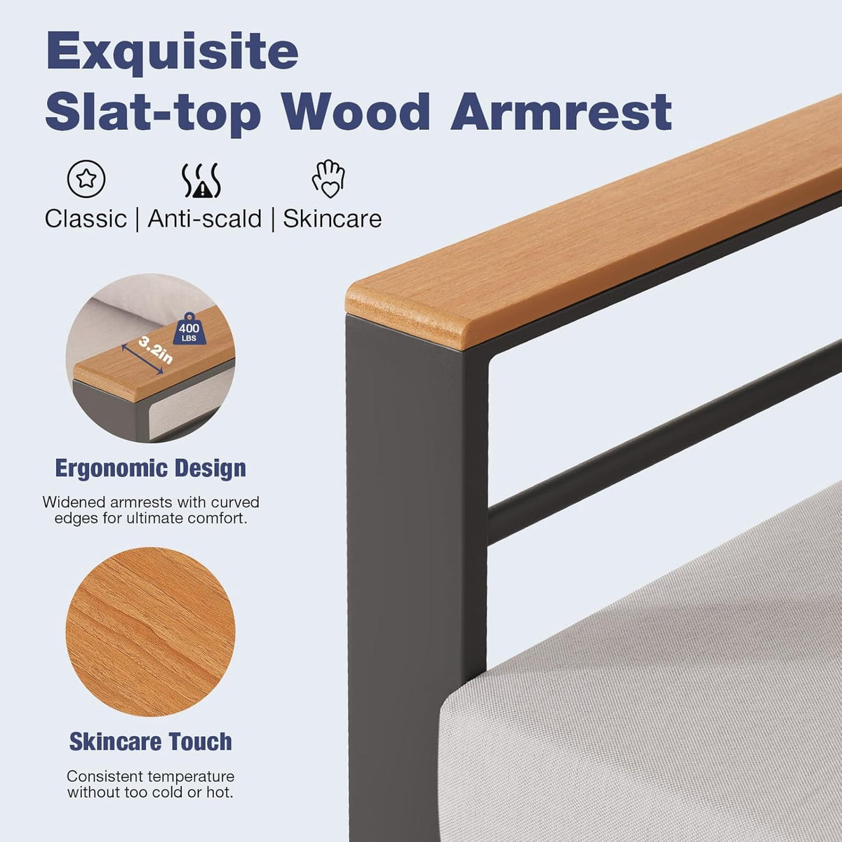 Aoxun Aluminum 7-Seat Patio Sectional With 5 in Cushions, Coffee Table And Waterproof Cover