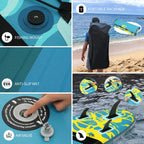 Genreen Inflatable Fishing Stand Up Paddle Board 11in With Full SUP Accessories