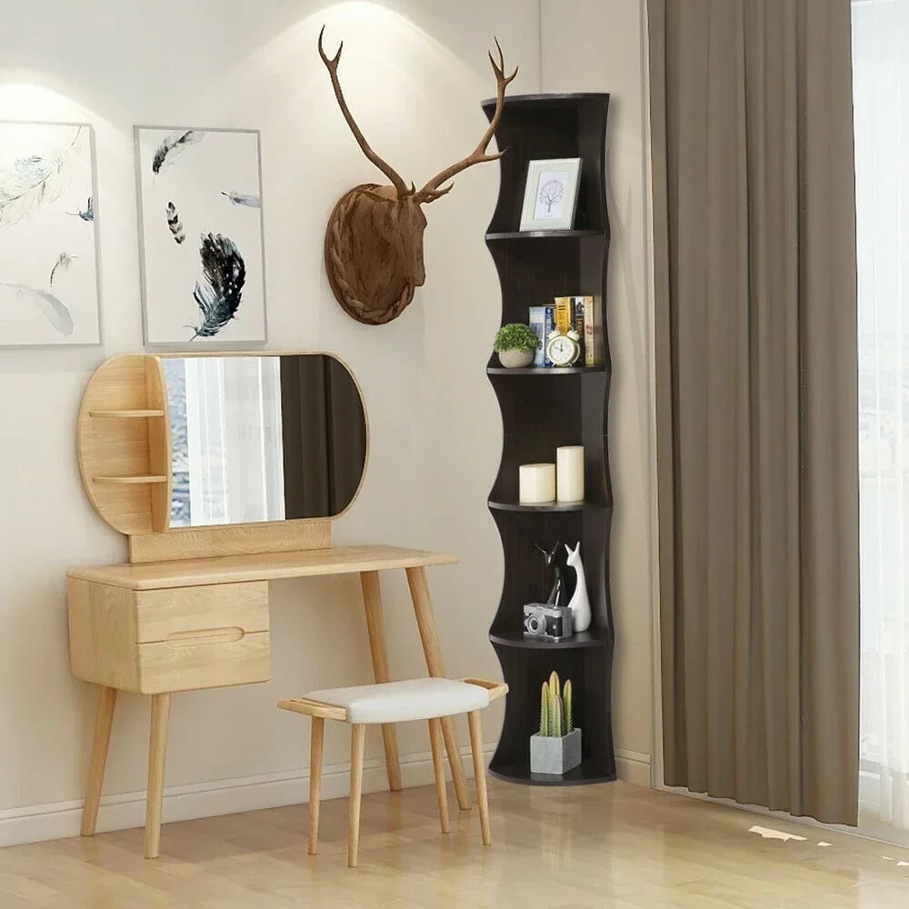 Nesuncia 77in H 5 Tier Corner Shelf Plant Stand Open Bookshelf