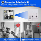 Seeutek 50 Amp 30 Ft Generator Extension Cord With Power Inlet Box And Interlock Kit - NEMA 14-50P/SS2-50P