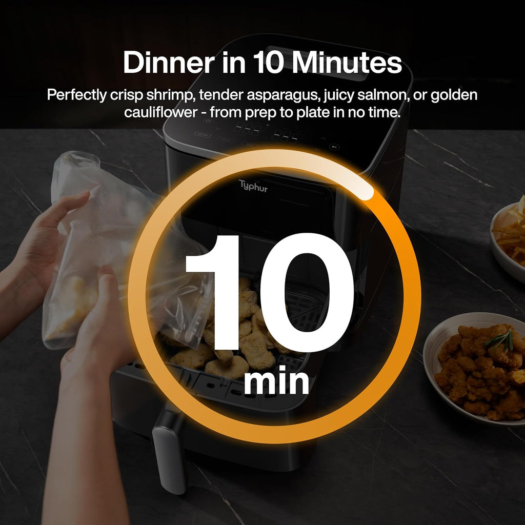 Typhur Sync AI Smart Air Fryer, 8QT Ceramic, Wireless Meat Thermometer, 450F, 120V