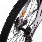 Outroad 26 inch 21 Speed Full Suspension Folding Mountain Bike, High-Carbon Steel, Double Disc Brakes - 120kg Capacity