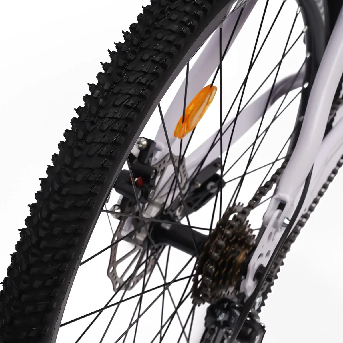 Outroad 26 inch 21 Speed Full Suspension Folding Mountain Bike, High-Carbon Steel, Double Disc Brakes - 120kg Capacity