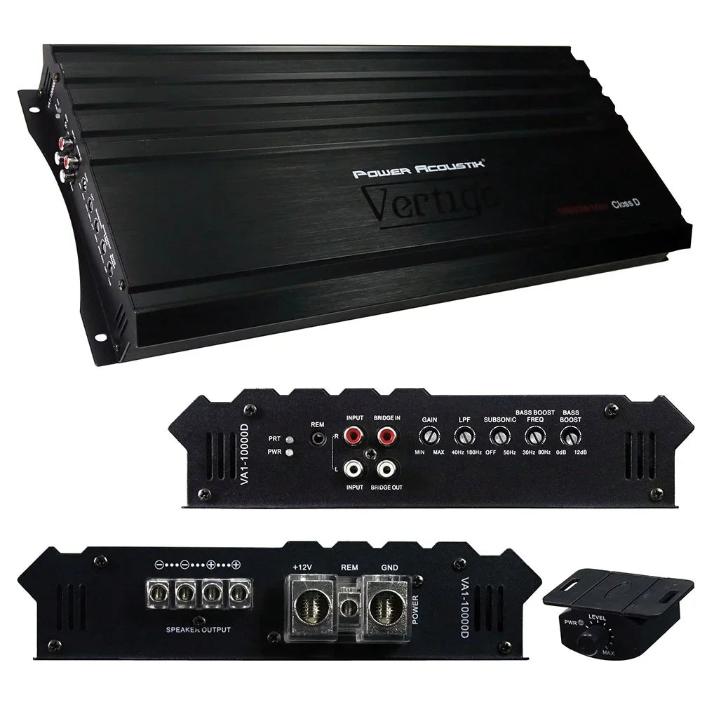 Power Acoustik Mono Car Audio Amplifier 10000 Watt Class D 1-Ohm