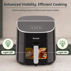 Larinest 8 Qt 8-in-1 Air Fryer With Viewing Window, Black - AF701