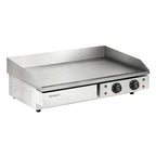 Devanti Commercial Electric Griddle BBQ Grill Plate, 73cm, 4400W, Silver