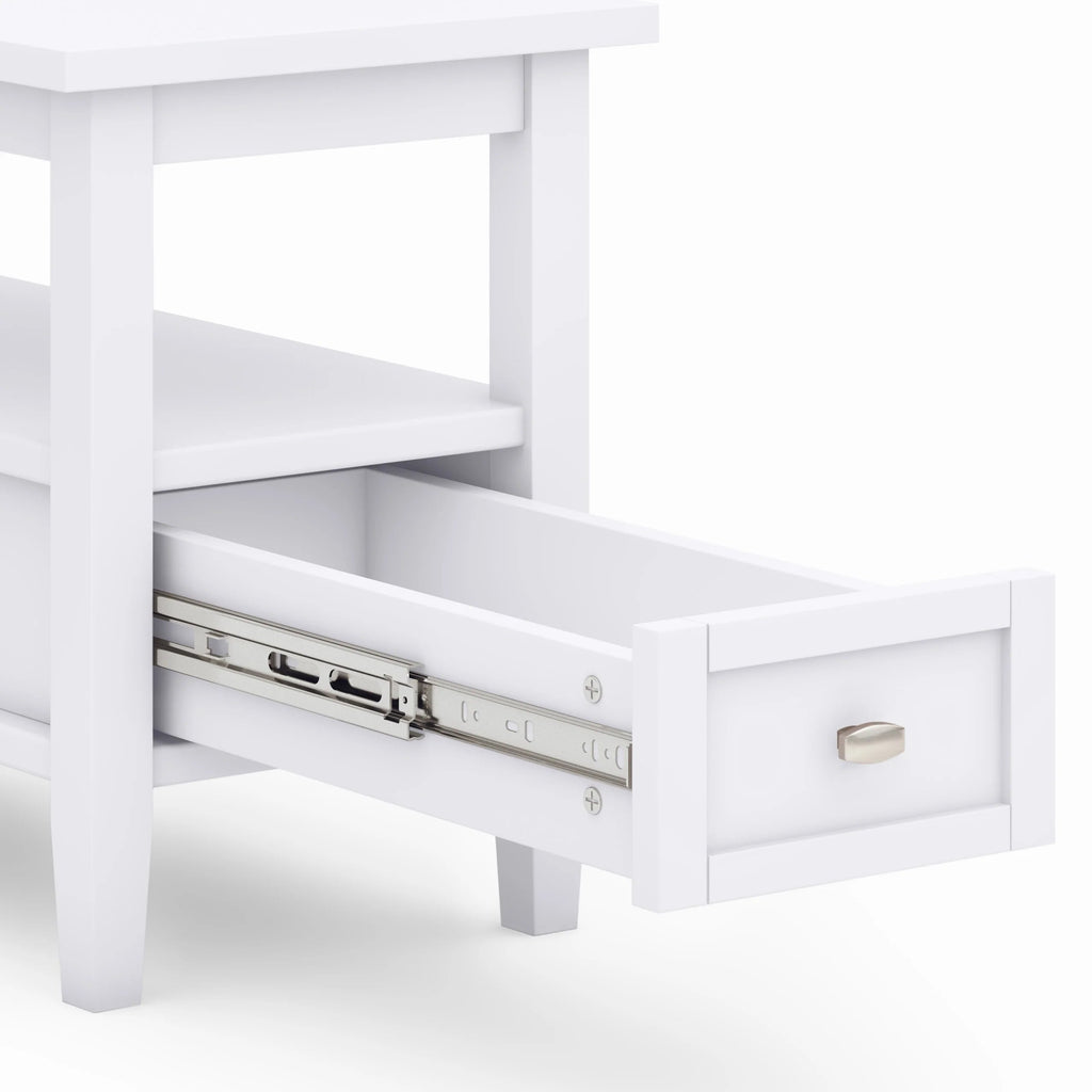 Solid Wood Narrow Side Table, 14 in Wide, 24 in D x 14 in W x 20 in H