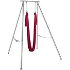 KFFKFF Aerial Yoga Swing Stand And Hammock Kit, 8.30 x 6.3 x 9.68 ft, 551.15 lbs, Red - HM-559WR6