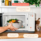 Beautiful 1.1 Cu ft 1000 Watt Sensor Microwave Oven, White Icing - BFCMS811WEST10