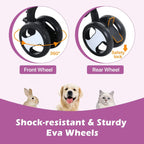 NiamVelo 3-in-1 Detachable Pet Stroller With 4 Wheels, Purple